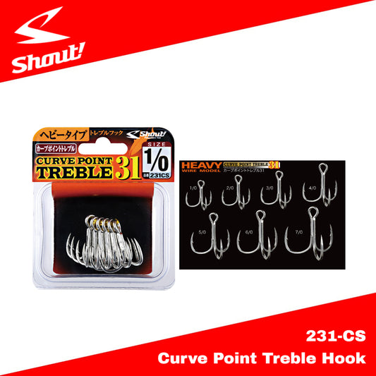 Teriak 231-CS Curve Point Treble Hook