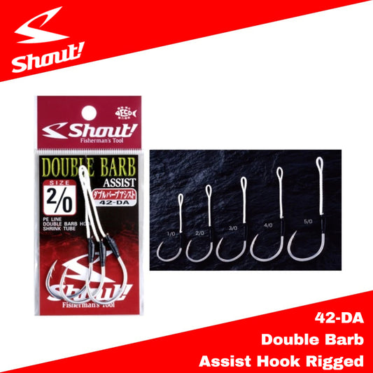 Teriak 42-DA Double Barb Assist Hook Dipasang