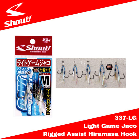 Shout 337-LG Game Ringan Jaco Rigged Assist Hiramasa Hook