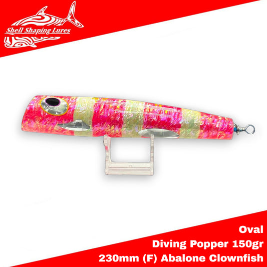 Umpan Pembentuk Kerang Oval 200 Abalone Clownfish Diving Popper 110gr 200mm