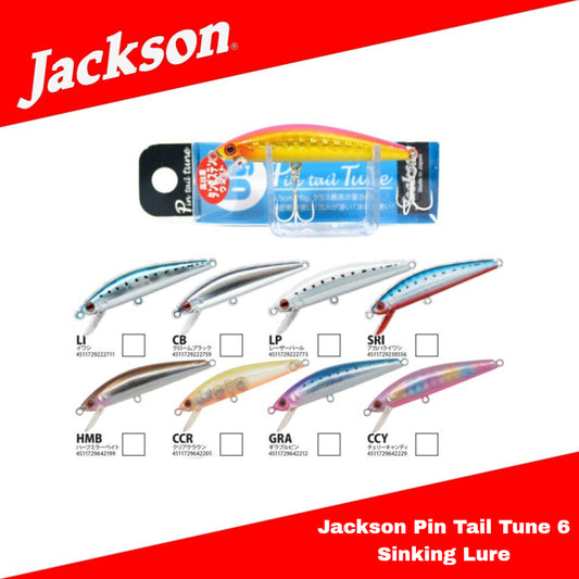 Jackson Pin Tail Tune 6 Sinking Lure 55mmm 6gr