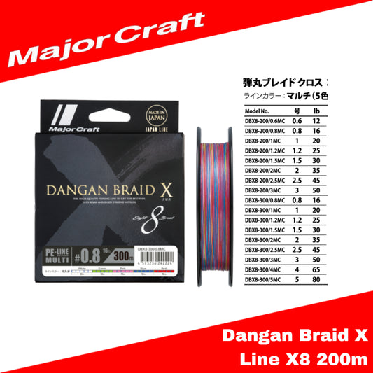 MajorCraft Dangan Braid X Line X8 300m
