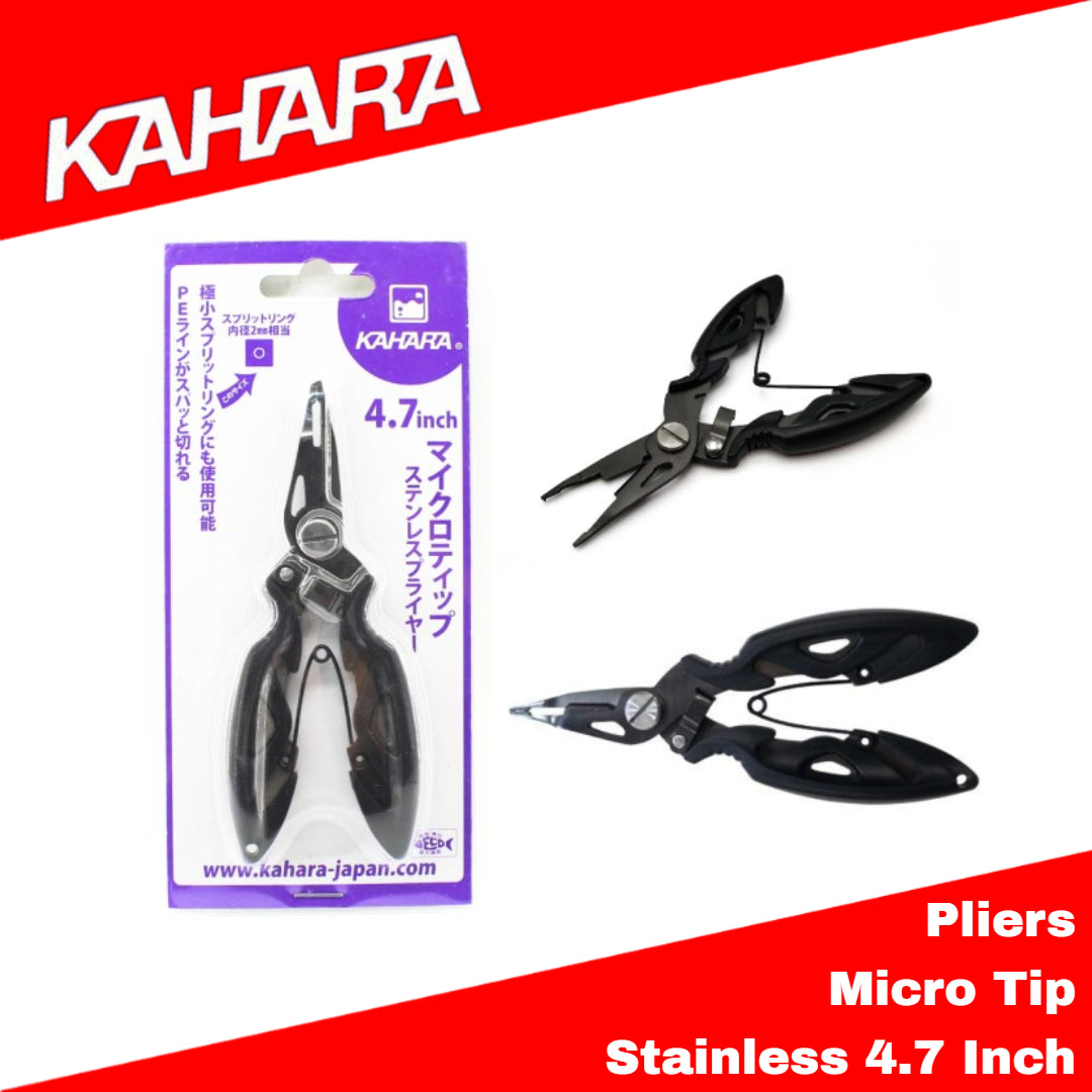 Kahara Pliers Micro Tip Stainless 4.7 Inch