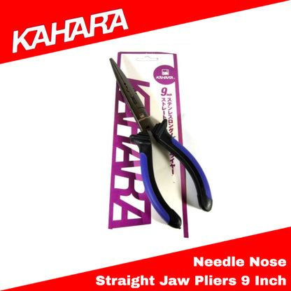 Kahara Needle Nose Straight Jaw Pliers 250g 9 Inch Stainless (3370)