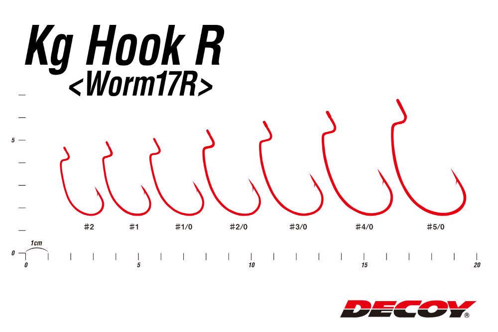 Decoy Worm 17R KG High Power Offset Hook Red