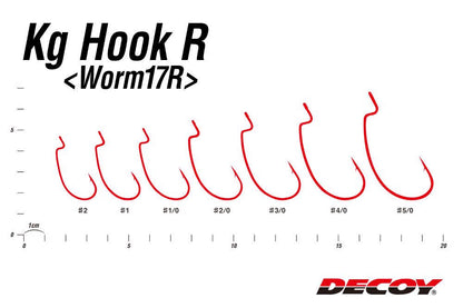 Decoy Worm 17R KG High Power Offset Hook Red