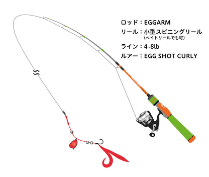 Joran Pancing Jackall Spinning Rod Egg Arm Shorty 55cm