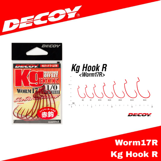 Decoy Worm 17R KG High Power Offset Hook Red