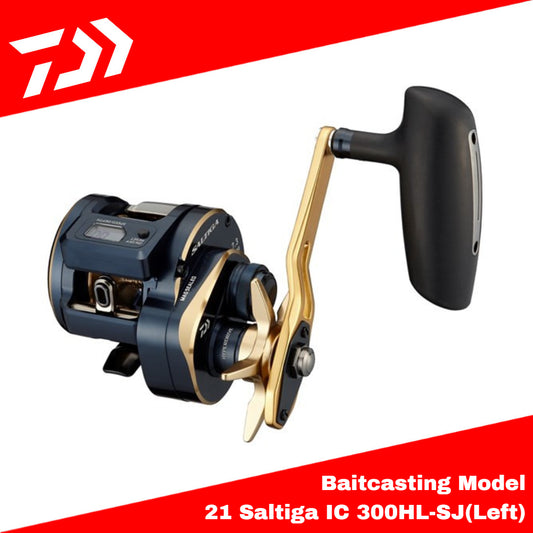 Reel Baitcasting Daiwa 21 Saltiga IC 300HL-SJ (Pegangan Kiri)