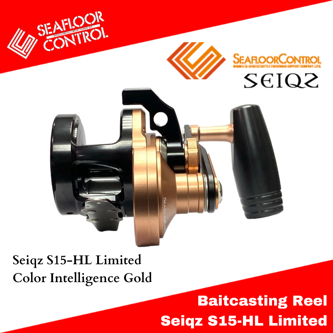 Reel Baitcasting Kontrol Dasar Laut 24 Seiqz S15-HL Warna Terbatas (Kiri)