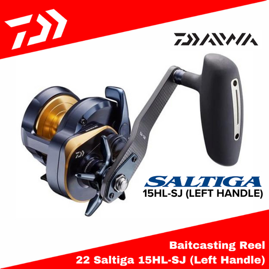 Reel Baitcasting Daiwa 22 Saltiga 15HL-SJ (Pegangan Kiri)