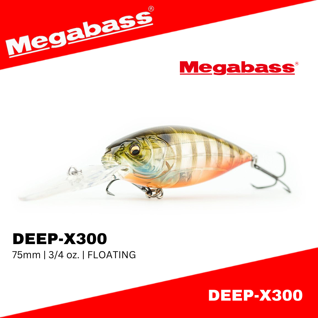 Megabass Deep-X 300 Floating Crank Bait Lure 21g 75mm