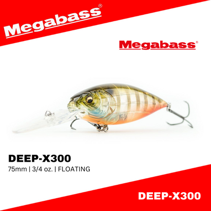 Megabass Deep-X 300 Floating Crank Bait Lure 21g 75mm