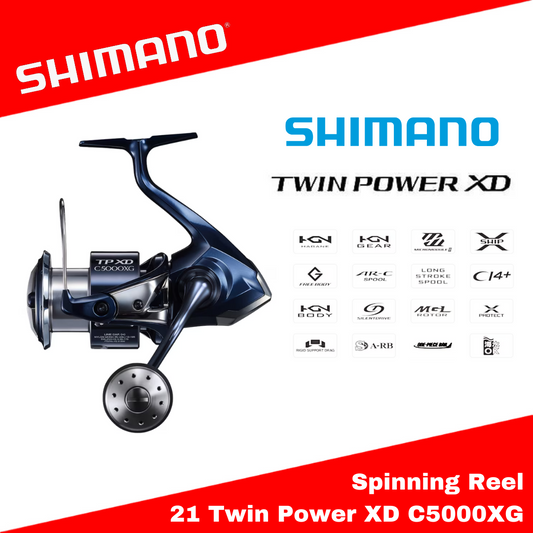 Gulungan Pemintal Shimano 21 Twin Power XD C5000XG
