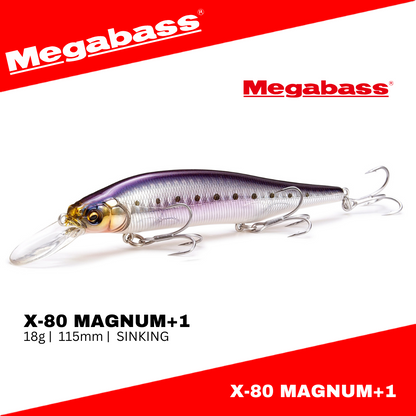 Megabass X-80 Magnum+1 Sinking Minnow 18g 115mm