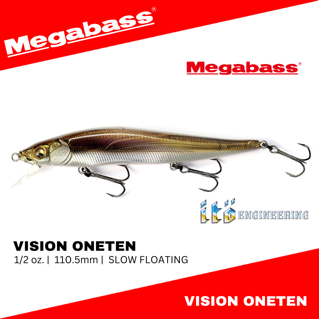 Megabass VISION ONETEN Slow Floating Minnow 14g 110.5mm