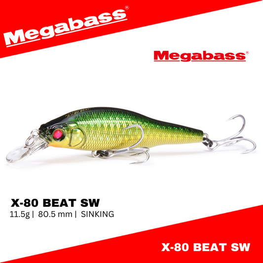 Megabass X-80 Beat SW Tenggelam Ikan Kecil 11,5g 80,5mm