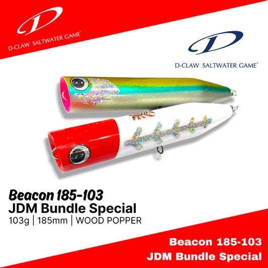 D-Claw Beacon 185-103 Wood Popper 103g 185mm JDM Bundle Spesial