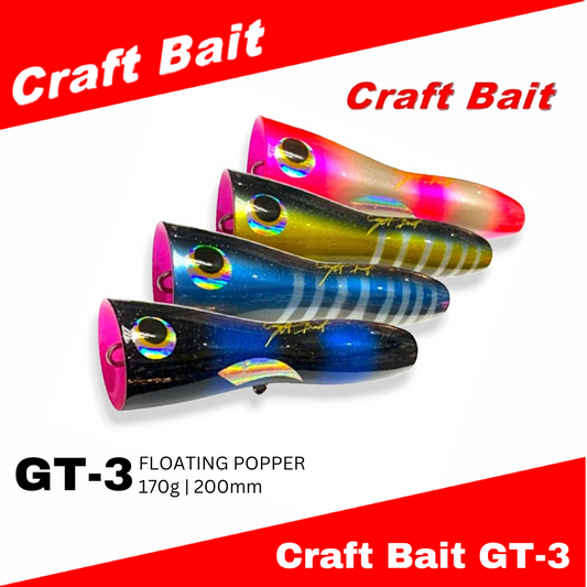 Umpan Kerajinan GT-3 Popper Mengambang