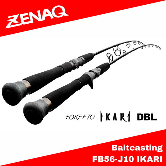 Zenaq Baitcasting Rod Fokeeto Ikari DBL FB56-J10