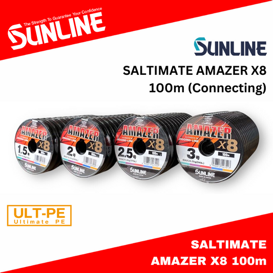 Tali PE Sunline Saltimate Amazer X8 100m Penghubung