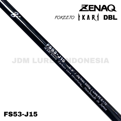 Zenaq Spinning Rod Fokeeto Ikari DBL FS53-J15