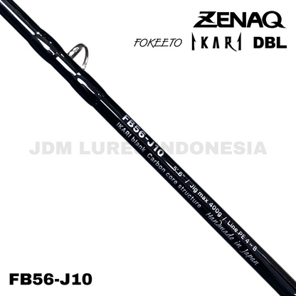 Zenaq Baitcasting Rod Fokeeto Ikari DBL FB56-J10