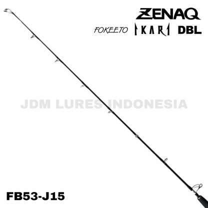 Zenaq Baitcasting Rod Fokeeto Ikari DBL FB53-J15
