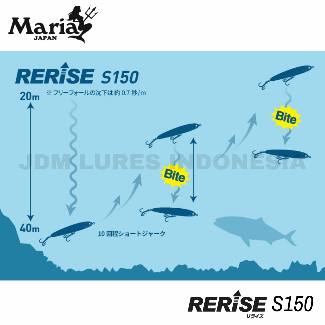 Maria Rerise S150 Heavy Weight Pencil Sinking Lure 150mm 100g