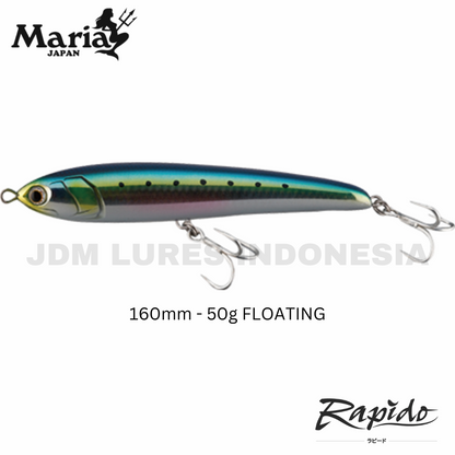 Umpan Pancing Apung Maria Rapido F160 Pencil Stickbait 160mm 50g