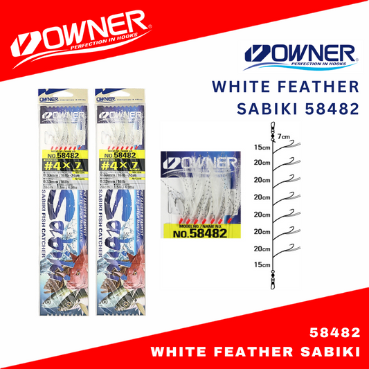 Owner White Feather Sabiki 58482