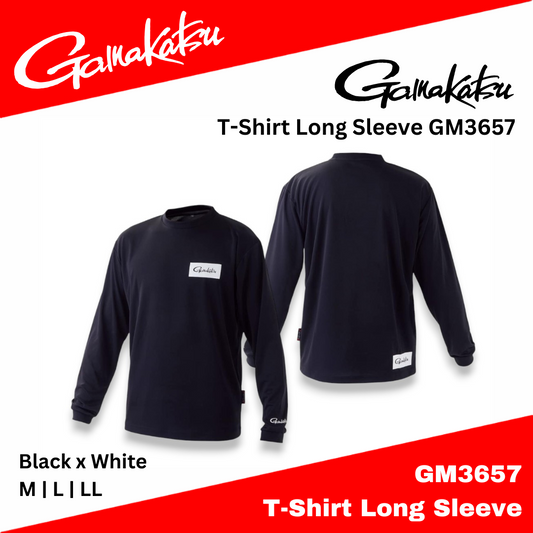 Kaos Lengan Panjang Gamakatsu GM-3657 Hitam x Putih