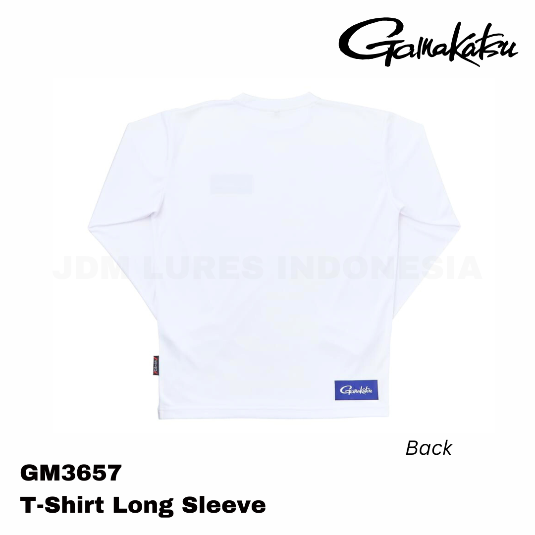 Kaos Lengan Panjang Gamakatsu GM-3657 Putih x Biru Dongker