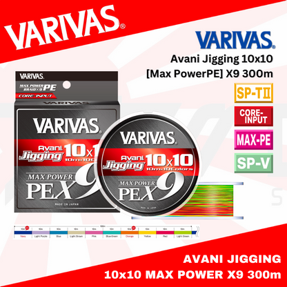 Varivas PE Line Avani Jigging 10x10 Max Power PE X9 300m