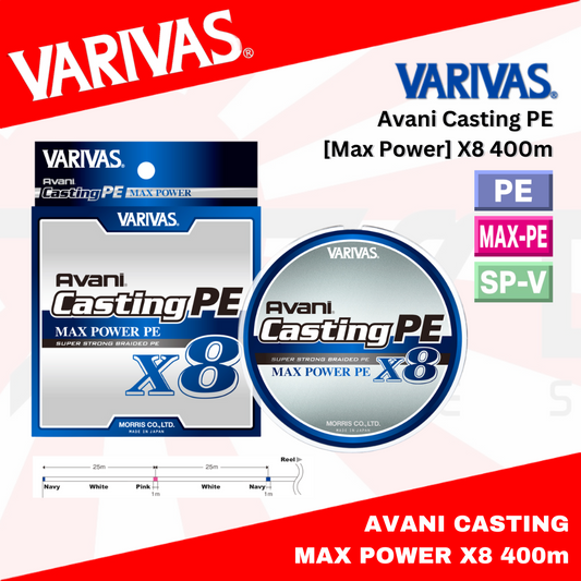 Varivas PE Line Avani Casting Max Power X8 400m