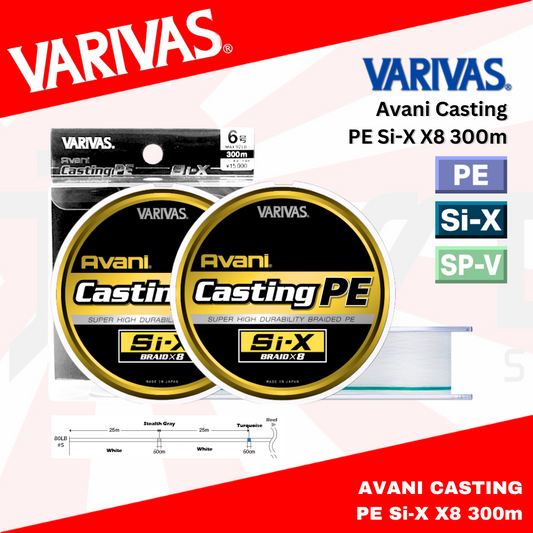 Varivas PE Line Si-X Avani Casting PE 300m