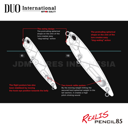 Duo Realis Pencil 85 Umpan Foating 9.7g 85mm