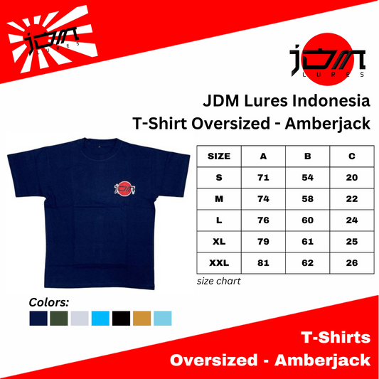 Kaos JDM Lures Indonesia Ukuran Besar - Amberjack