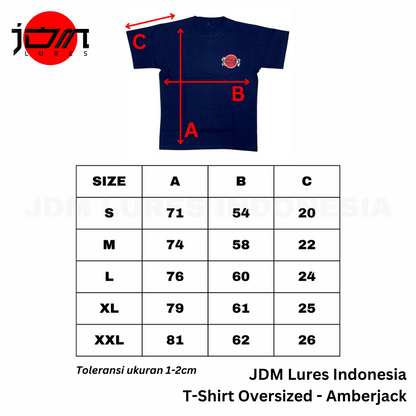 Kaos JDM Lures Indonesia Ukuran Besar - Amberjack