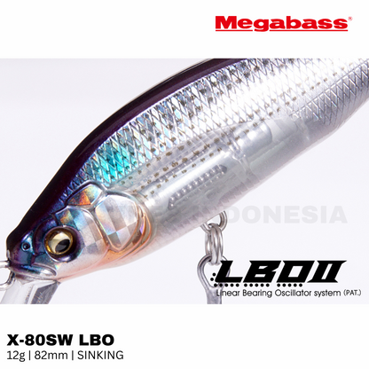 Umpan Pancing Tenggelam Megabass X-80SW LBO 12g 82mm