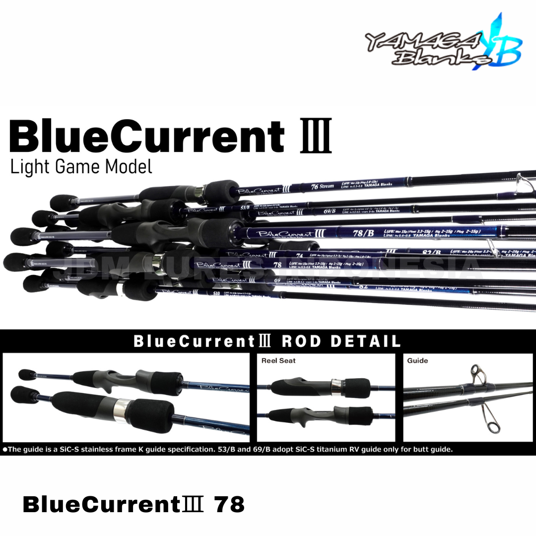 Joran Pemintal Yamaga Blanks Biru Current III 78