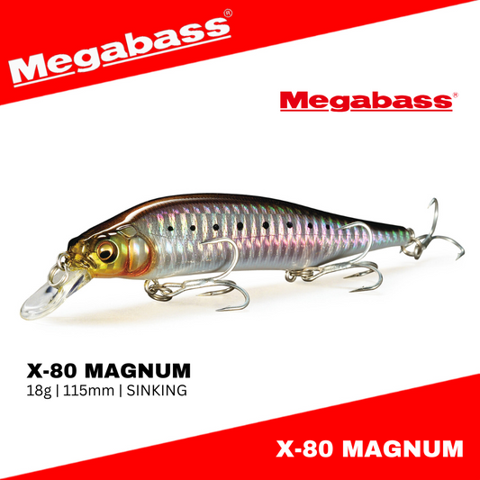 Umpan Pancing Tenggelam Megabass X-80 Magnum 18g 115mm