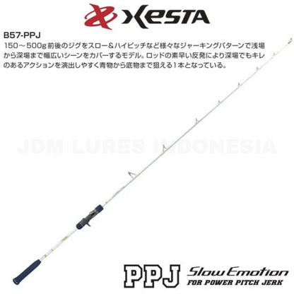 Xesta Baitcasting Rod Slow Emotion for Power Pitch Jerk B57-PPJ