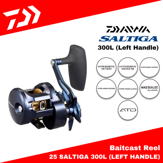 Daiwa Baitcasting Reel 25 Saltiga 300L (Left Handle)
