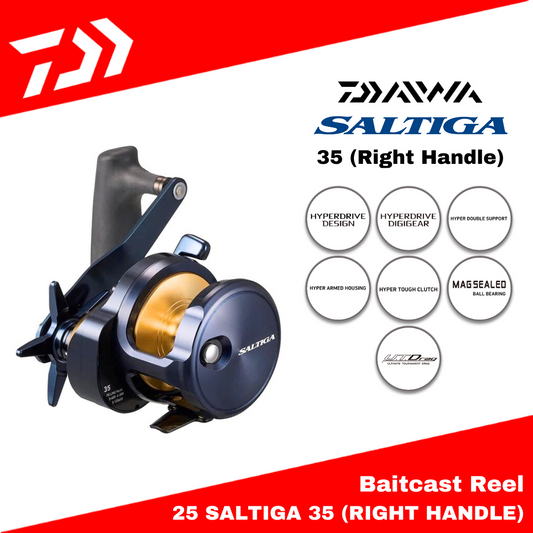 Daiwa Baitcasting Reel 25 Saltiga 35 (Right Handle)