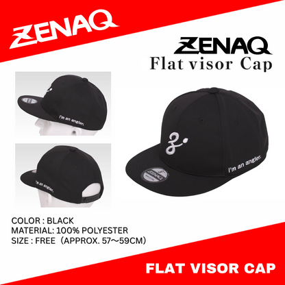Topi Visor Datar Zenaq / Campuran Wol (Hitam)