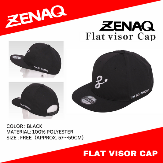 Topi Visor Datar Zenaq / Campuran Wol (Hitam)