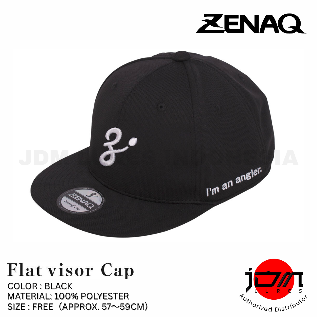 Topi Visor Datar Zenaq / Campuran Wol (Hitam)