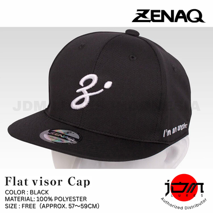 Topi Visor Datar Zenaq / Campuran Wol (Hitam)