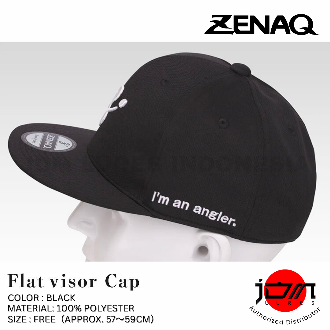 Topi Visor Datar Zenaq / Campuran Wol (Hitam)